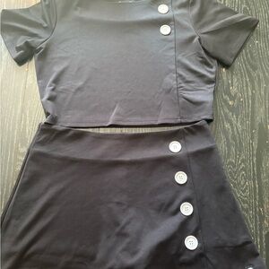 Sourpuss Black Top and Skirt Set